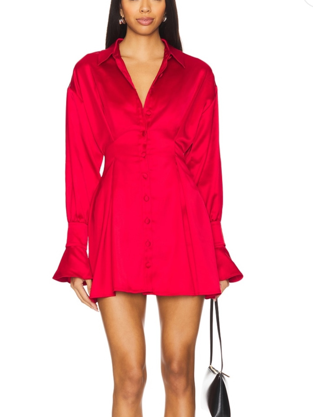 Revolve Majorelle Maritza Shirt Dress Cherry Red Women’s XS